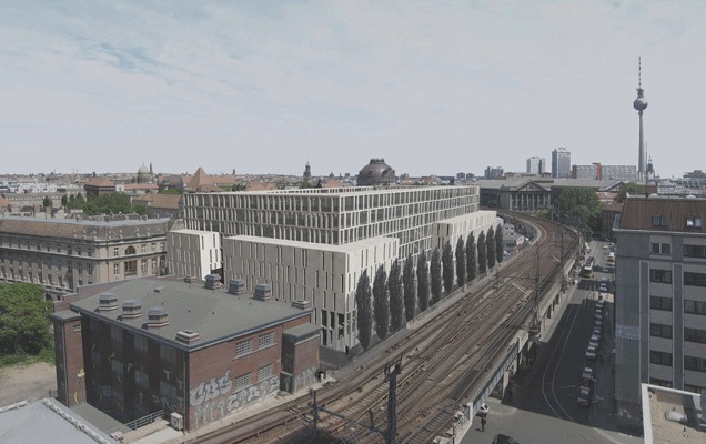 Jacob- und Wilhelm-Grimm-Zentrum der Humboldt-Universität zu Berlin, Perspektive aussen