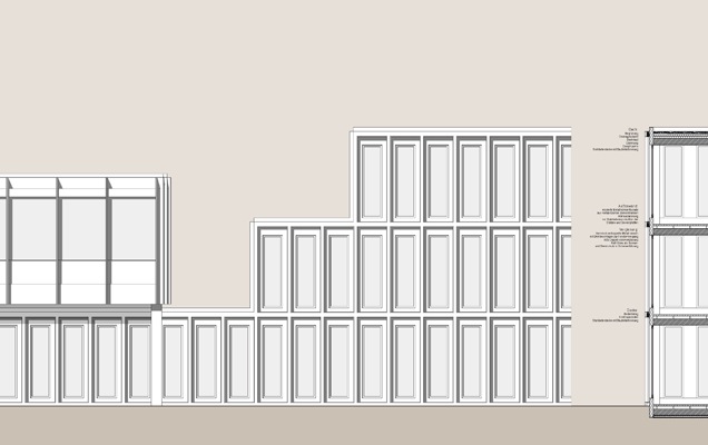 Institut für Transurane, Detail Fassade